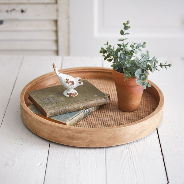 Cane And Wood Tray 530560 By CTW Home