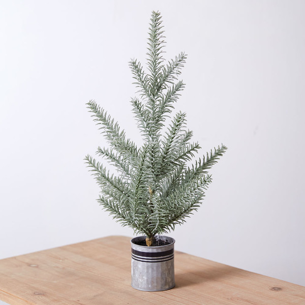 Tabletop Fir Tree In Galvanized Pot 530567 By CTW Home