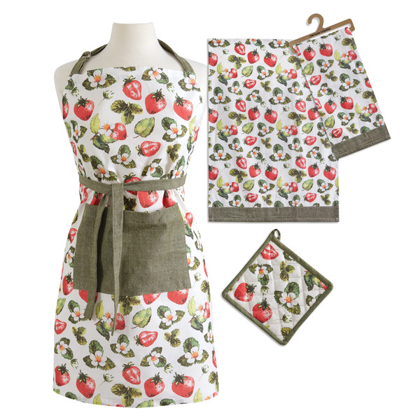 Set Of Three Strawberries Kitchen Essentials Set 780347 By CTW Home