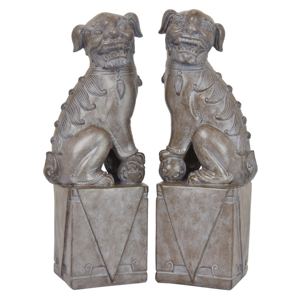 Plutus Dog Book Ends In White Resin PBTH93699
