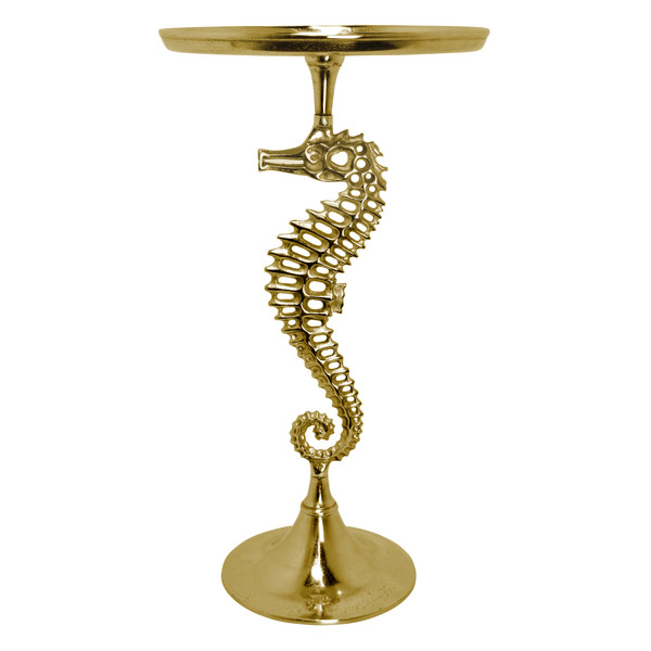 Plutus Metal Seahorse Table In Gold Metal PBTH93689