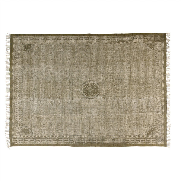 8' X 10' Putty Distressed Medallion Area Rug 389063 By Homeroots