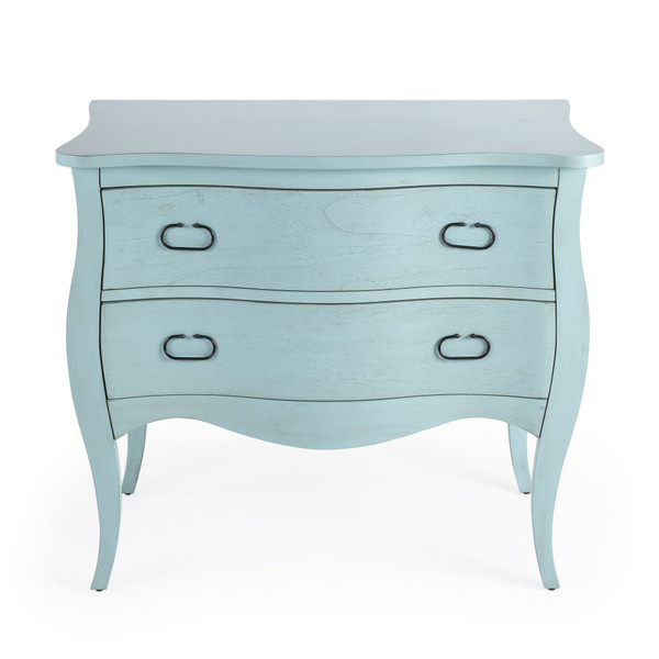 Distressed Blue 2 Drawer Bombay Chest 389782 By Homeroots