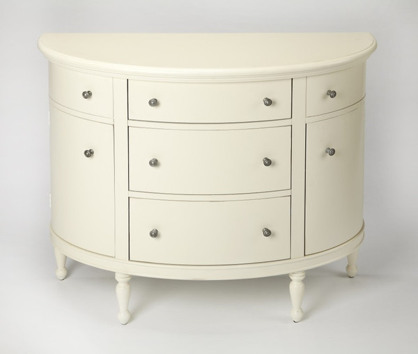 White Demilune Console Chest 389788 By Homeroots