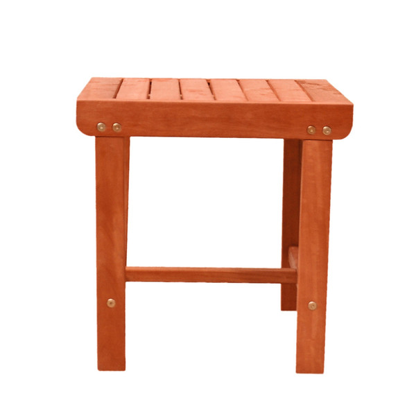Sienna Brown Outdoor Wooden Side Table 390018 By Homeroots