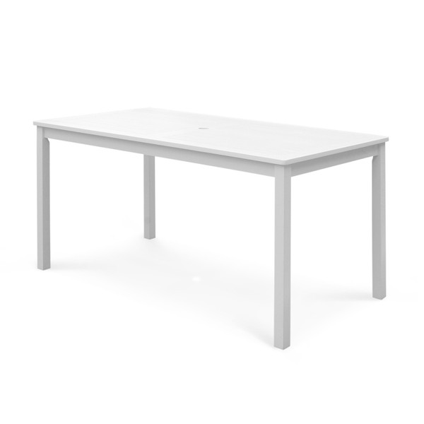 White Dining Table With Straight Legs 390035 By Homeroots
