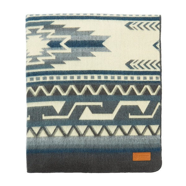 Ultra Soft Blue Tone Southwest Handmade Blanket 392089 By Homeroots