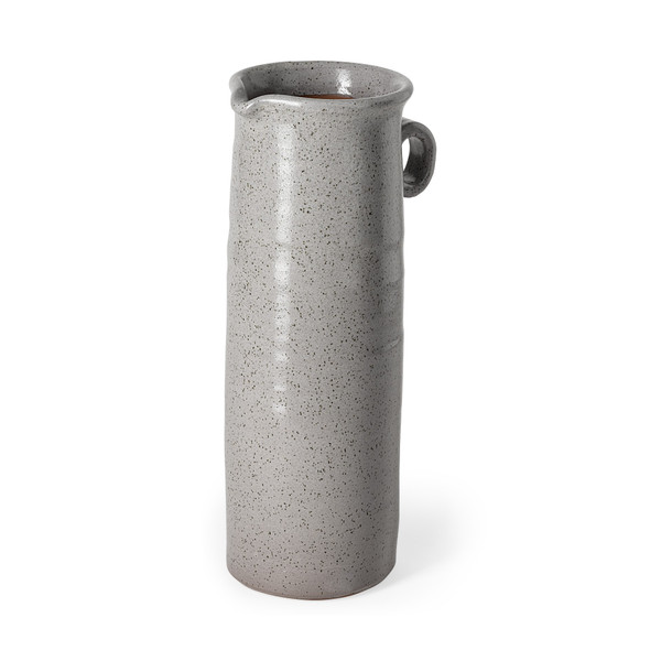 Tall Gray Speckle Decorative Ceramic Jug 392213 By Homeroots