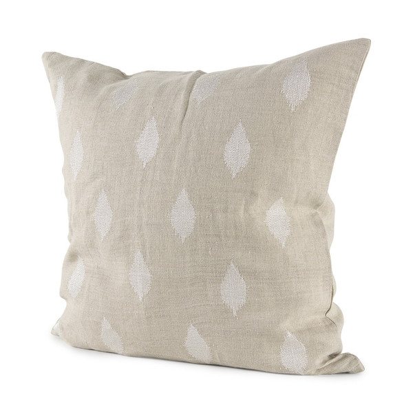 Beige And White Patterned Pillow Cover 392314 By Homeroots