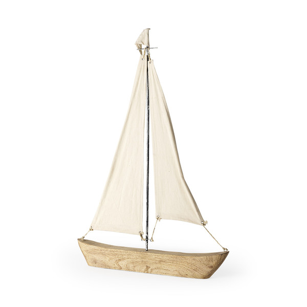 Wooden Sailboat Sculpture 392432 By Homeroots