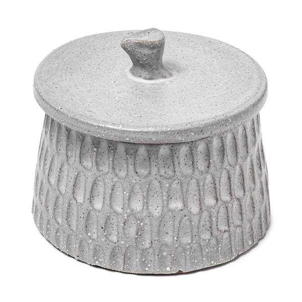Jumbo Gray Ceramic Decorative Box 392825 By Homeroots