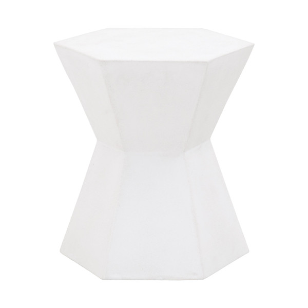 Hexagon Ivory Accent Table 393245 By Homeroots