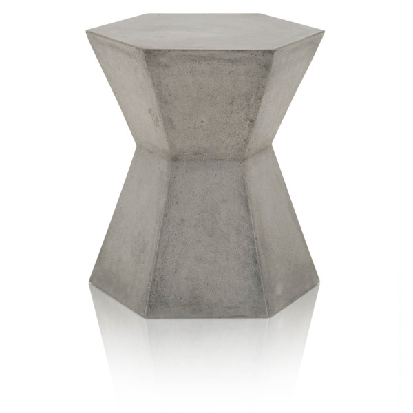 Hexagon Slate Grey Accent Table 393246 By Homeroots