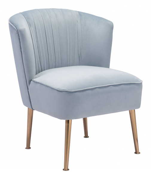 Andes Accent Chair Blue & Gold 395006 By Homeroots