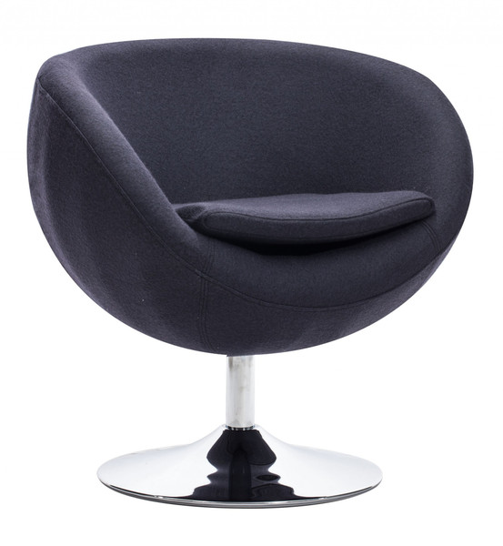Dark Gray Egg Chair 395020 By Homeroots