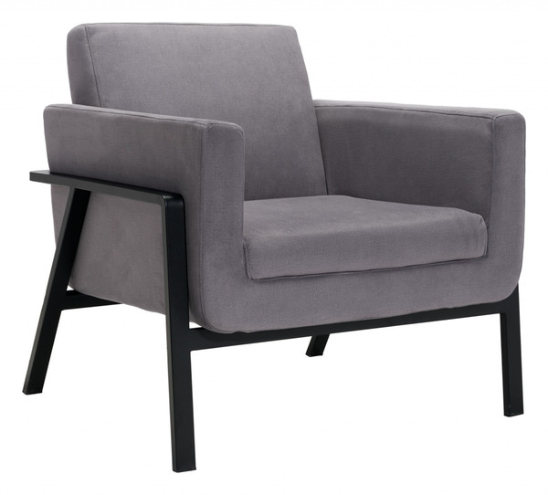 Gray And Black Accent Armchair 395023 By Homeroots