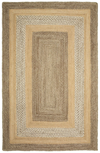4' X 6' Tan And Beige Bordered Area Rug 395554 By Homeroots