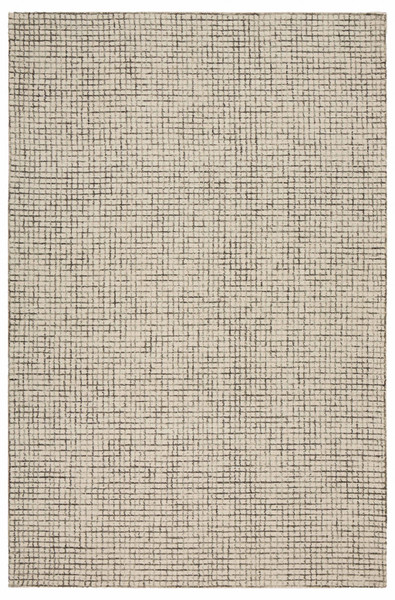 5' X 8' Tan And Ivory Grid Area Rug 395569 By Homeroots
