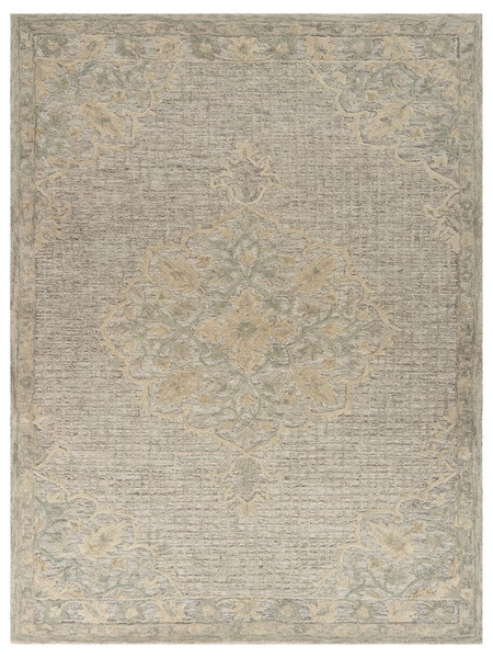 8' X 10' Beige Distressed Floral Area Rug 395924 By Homeroots