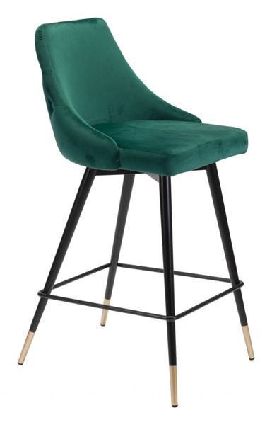 Piccolo Counter Chair Green 396518 By Homeroots