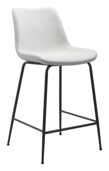 White And Black Top Shelf Modern Rugged Counter Chair 396532 By Homeroots
