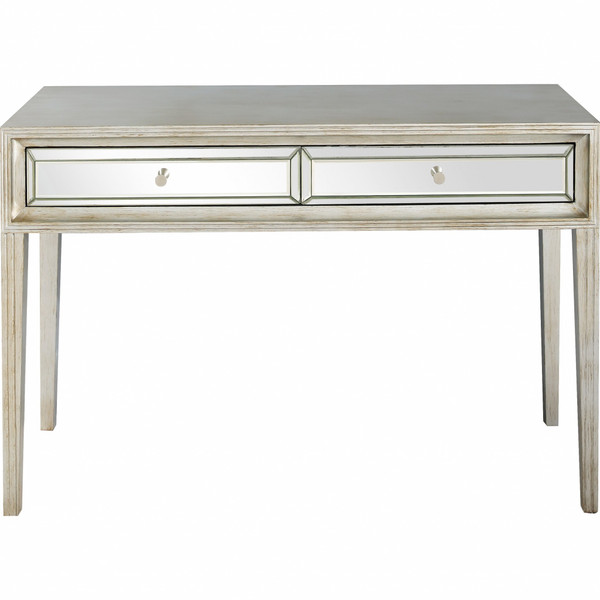 Antiqued Silver Finish Console Table 396812 By Homeroots