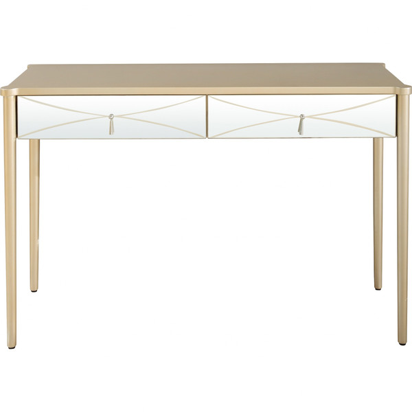 Champagne Finish Console Table 396816 By Homeroots