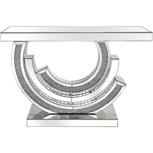 Circled Silver Console Table 396865 By Homeroots