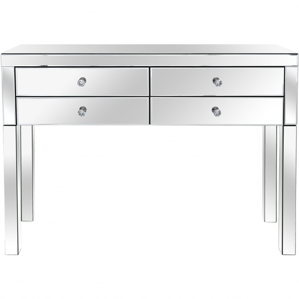 Silver Four Drawer Console Table 396869 By Homeroots
