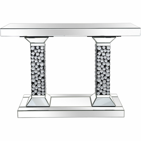 Beaded Pestestal Console Table 396879 By Homeroots