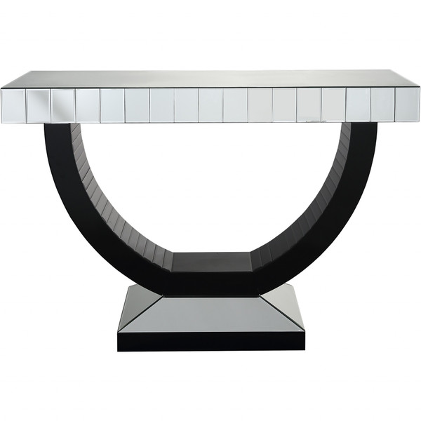 Black Half Moon Console Table 396882 By Homeroots