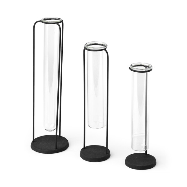 Set Of Three Test Tube Stand Vases 397492 By Homeroots