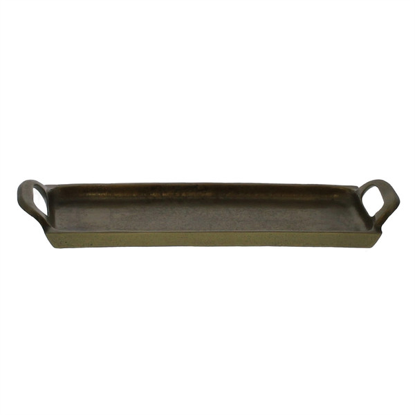 Petite Bronze Narrow Rectangular Tray 397855 By Homeroots