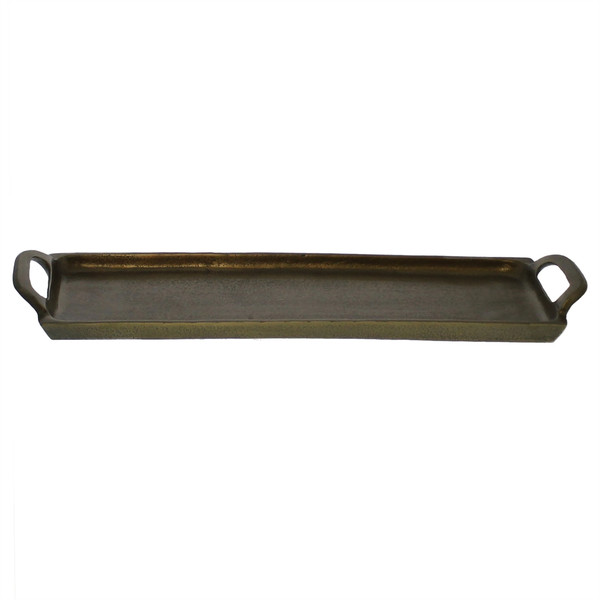 Jumbo Bronze Narrow Rectangular Tray 397859 By Homeroots