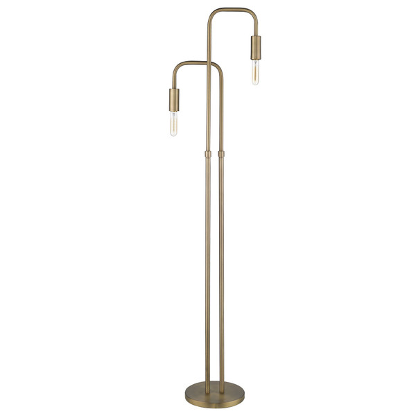 Perret 2-Light Aged Brass Floor Lamp 397931 By Homeroots