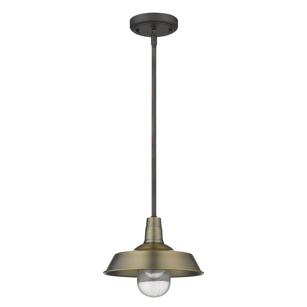 Burry 1-Light Antique Brass Convertible Pendant 397962 By Homeroots