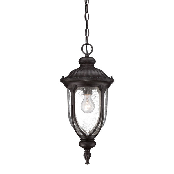 Laurens 1-Light Black Coral Hanging Light 397972 By Homeroots