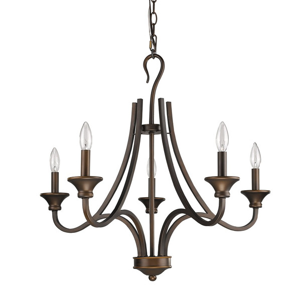 Michelle 5-Light Oil-Rubbed Bronze Chandelier 398105 By Homeroots