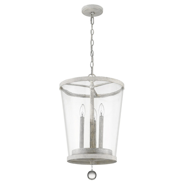 Callie 3-Light Country White Foyer Pendant 398121 By Homeroots