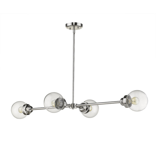Portsmith 4-Light Polished Nickel Island Pendant 398208 By Homeroots