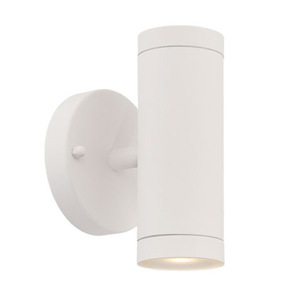 Integrated Led 2-Light Textured White Wall Light 398819 By Homeroots