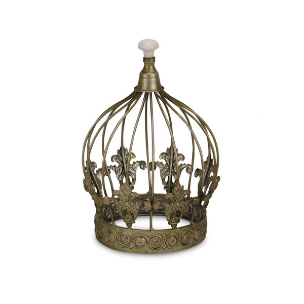Vintage Look Silver Crown Sculpture 399653 By Homeroots