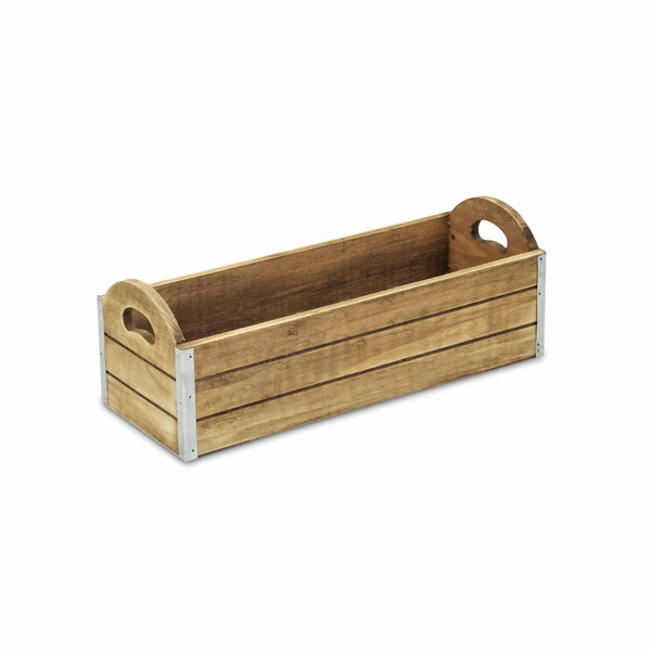 Rectangular Wooden Box Planter 399659 By Homeroots