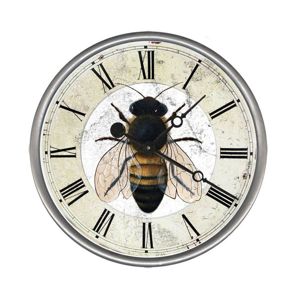 15" Vintage Rustic Bumbel Bee Wall Clock 401552 By Homeroots
