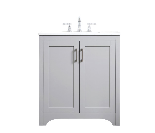 30 Inch Single Bathroom Vanity In Grey VF17030GR By Elegant Lighting