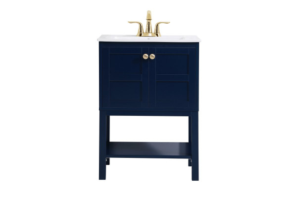 24 Inch Bathroom Vanity In Blue VF2524BL By Elegant Lighting