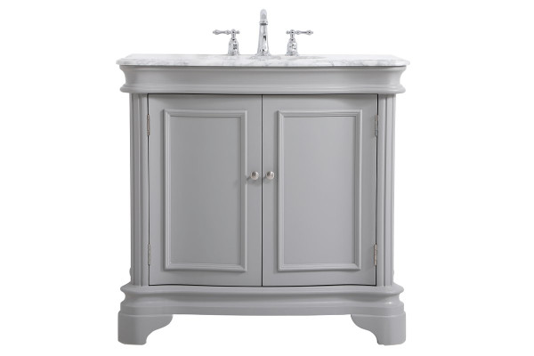 36 Inch Single Bathroom Vanity Set In Grey VF52036GR By Elegant Lighting