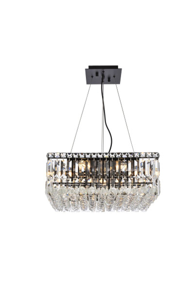 Maxime 20 Inch Black Chandelier V2032D20BK/RC By Elegant Lighting