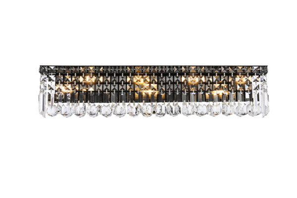 Maxime 30 Inch Black Wall Sconce V2032W30BK/RC By Elegant Lighting