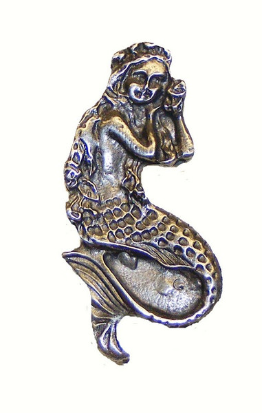 229-P Mermaid Cabinet Knob - Pewter by Buck Snort Lodge